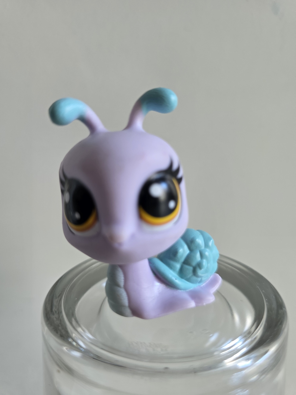 3/$22 Littlest Pet Shop # 1-89 Sue Snailby Purple Teal Shell Snail Orange Eyes